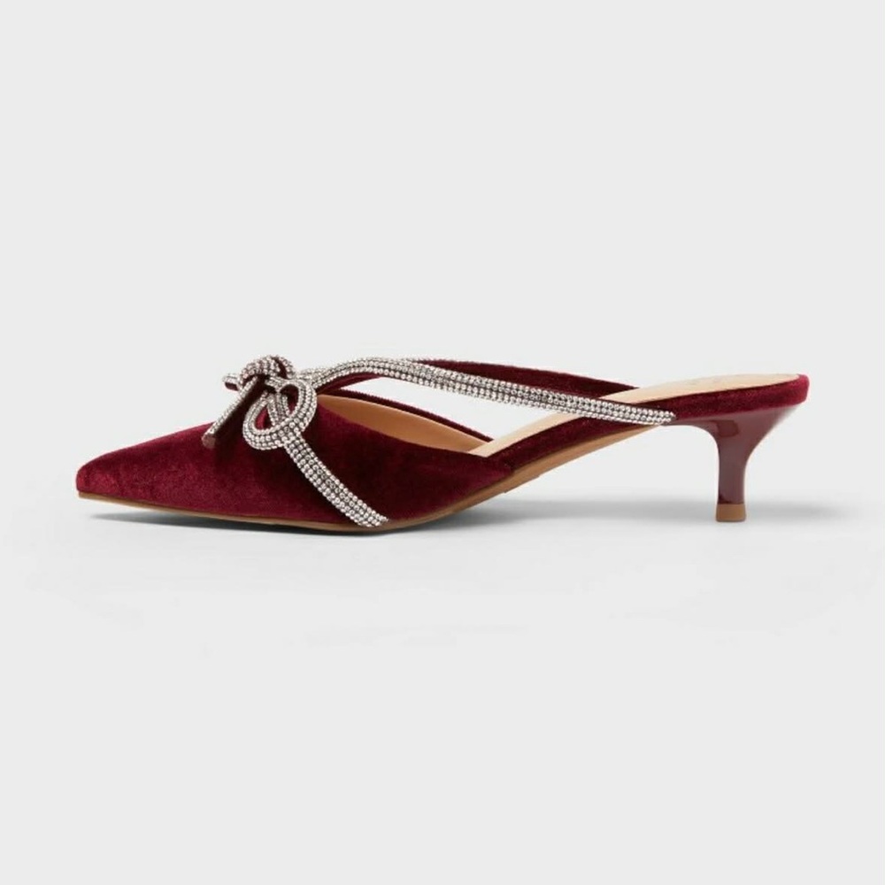 Gwen Rhinestone Bow Heels - Picture 3 of 5